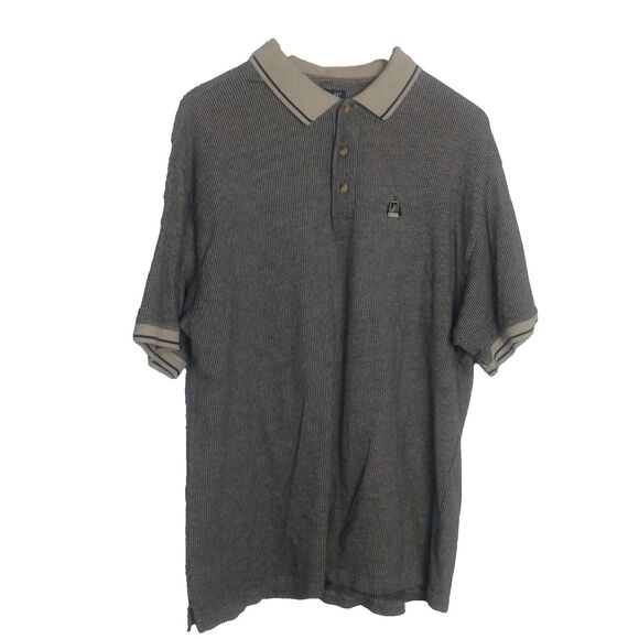 Mens Izod XL Polo Shirt Blue And Beige - Picture 1 of 4